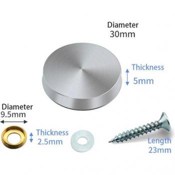 8pcs Stainless Steel Table Mirror Fasteners
