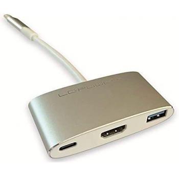 Adaptador USB-C a HDMI-A + USB-A + PD 4K