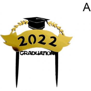 2022 Graduate Cake Topper Acrylic Congrats Party Decoration for College Celebrations
