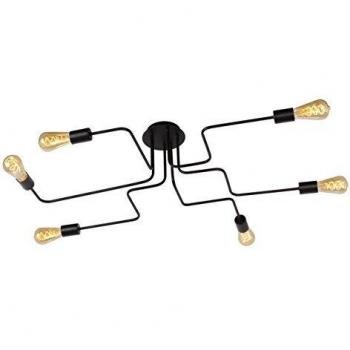 Classic Black 6-Light Flushmount Ceiling Light