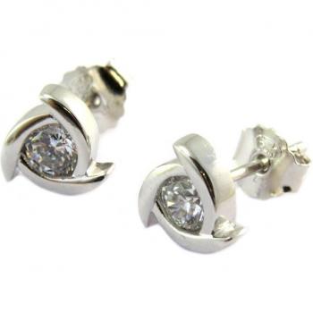 Boucles Argent 'Sissi' Éclatantes 7x7 mm
