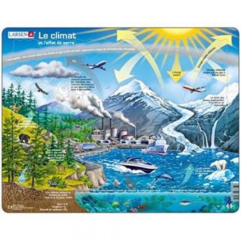 Larsen NB1 Notre Climat et l'effet de Serre, édition Français, Puzzle Cadre avec de 69 pièces