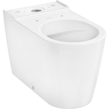 Hansgrohe EluPura S Stand-WC 60260450 – Wandbündig (640), horizontal/vertikal, AquaFall Flush, Badkeramik, weiß