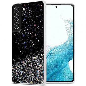 Cover Galaxy S22+ Cadorabo TPU Nero con Glitter