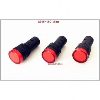 5 pcs Red LED Power Indicator Lamp AD16-16C 16mm