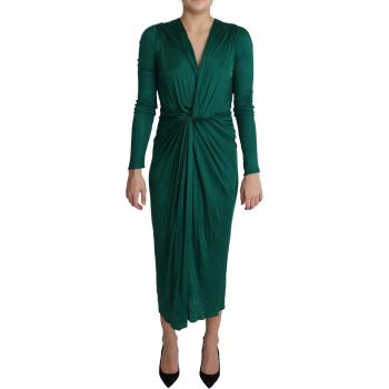 Dolce & Gabbana Women's Green Fitted Midi Dress