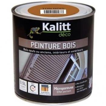 Peinture acrylique satinée ton bois 0.5 Litre