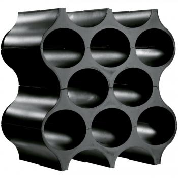 Koziol Cestino Bottiglie Modulare in Plastica Nera