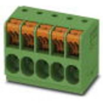 Morsetto a molla 4 poli con cavo elettronico verde Phoenix Contact 50 pz