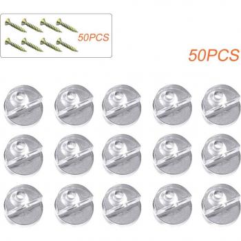 Kit de Clips de Sujeción de Vidrio, 50 Piezas, Accesorios para Instalación Rápida