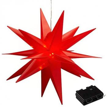 Outdoor LED-Stern, 60 cm, rot, 40 LEDs, faltbar