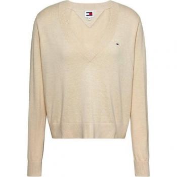 Tommy Jeans V-Neck Pullover »TJW ESSENTIAL« mit Logo