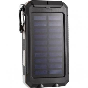 DIY Solar Power Bank Case with 1.5W LED Light and Dual USB