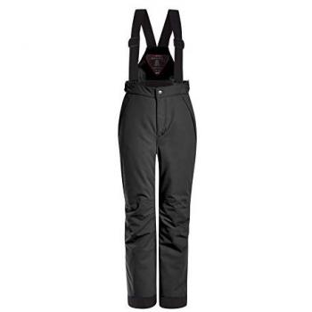 Pantalon de ski noir Maxi Slim pour enfants Maier Sports 176