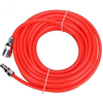 Durable 5X8mm Flexible Air Compressor Hose with Male/Female Connectors 15M Red