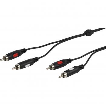 Vivanco Audiokabel mit 2 Cinch-Steckern – 2,5 m Länge