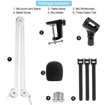 Schwenkbarer Mikrofon Boom Arm für Blue Yeti und Schneeball