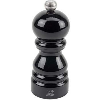 Wooden Salt Mill, 12cm Paris, Black Lacquered