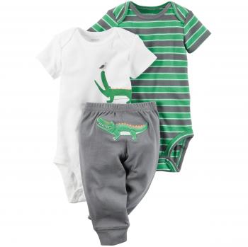 Carter's 3-teiliges MIX 'N MATCH Baby / Kleinkind Jungen Bodysuit & Hose Set