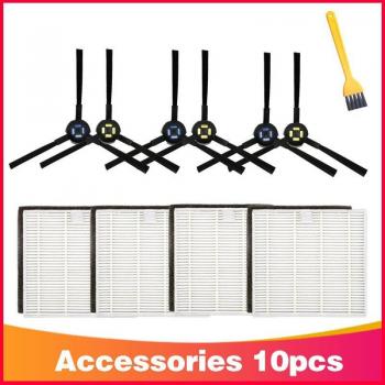 Hauptseitenpinsel mit HEPA-Mopp-Tuch, waschbar – kompatibel iLife V8/V8s, X750/X800