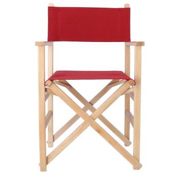Sillón Director Sunset Portátil con Barniz y Lona Cruda