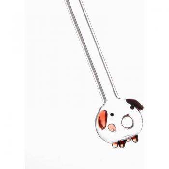 Cute Pig Glass Drinking Straws