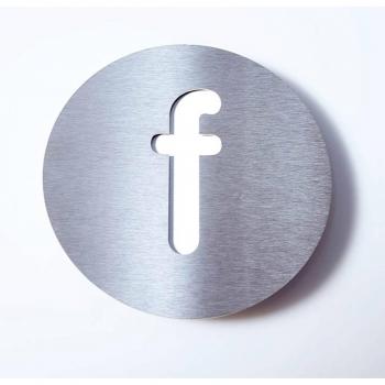 Absolut/Radius Round Stainless Steel House Number
