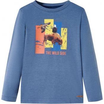 Kids' Long Sleeve T-Shirt Blue Melange 140