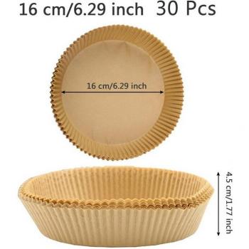 Papel de pulpa de madera para freidora de aire 20cm
