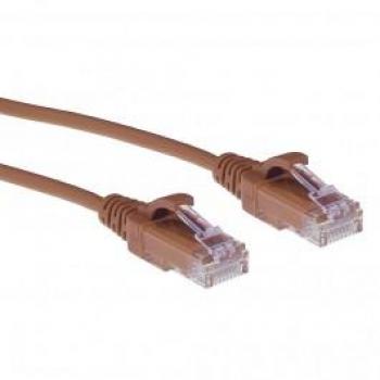 ACT 25 cm Braunes LSZH U/UTP CAT6 Patchkabel Snagless RJ45