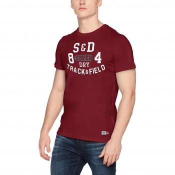 T-shirt Superdry Trackster, Rouge, XL Homme