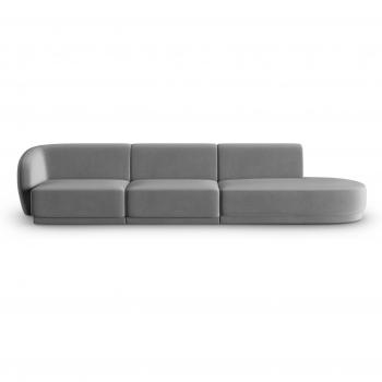 Canapé en velours gris 4 places modulable CXL Christian Lacroix