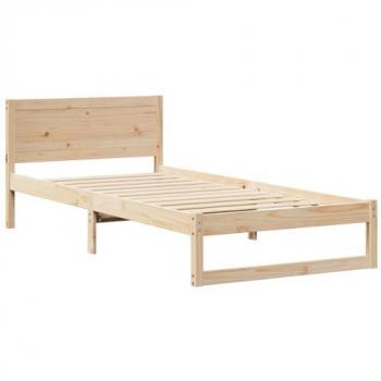 Bois de pin massif – Cadre de lit naturel convertible 90 × 190 cm