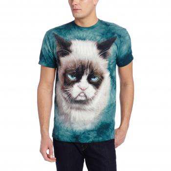 Tee „Mountains & Grumpiness“ – 5XL – Türkis, Erwachsene