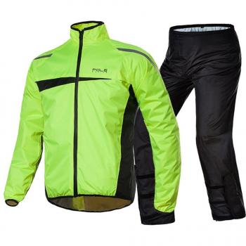 Impermeable con mangas largas y pantalones para moto