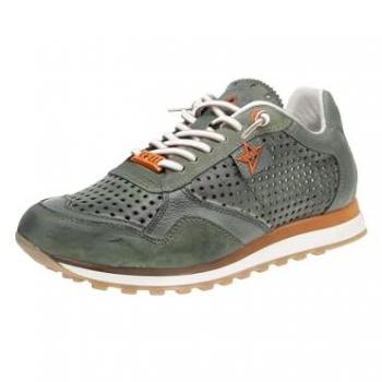 CETTI Chaussures sportives basses, cuir kaki, mixte, adulte