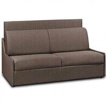 Canapé Compact Converti PLAZA, Tête de Lit, Matelas 16 cm, Express, 160 cm, Tissu Tweed Taupe