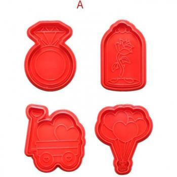 Valentine's Day Cake Mold and Cookie Cutter Set