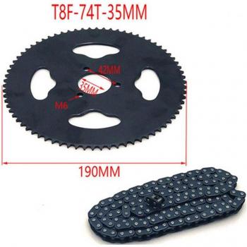 Kette und Kettenrad 47cc 49cc T8F für Mini Moto und Quad