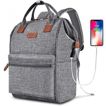 Wide Open Work Bag Lightweight Laptop Bag with USB Charging Port