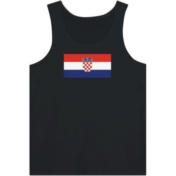100% Cotton Croatian Flag Black V-Neck Shirt