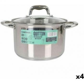 Quttin Topf mit Glasdeckel 22 cm Edelstahl