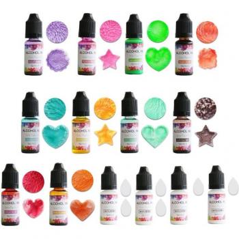 14 Colors Alcohol Ink Pigment Kit for Epoxy Resin Art