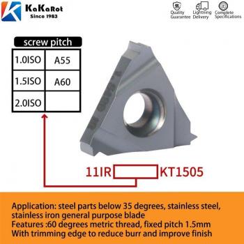 MMT11IR Kakarot 11IR A60 A55 Carbide Draad Insertion voor CNC Serielijn
