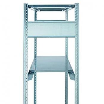Étagère à plusieurs niveaux MULTIplus 250, base, verrou de longueur, 2500x1000x600 mm, 6 étagères, teinte gris clair