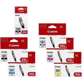 Canon Original Tintenpatronen PGI-580PGBK XXL + CLI-581 XXL Multipack 6er-Set