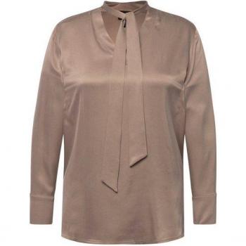 Lange Cuprobluse für Damen, Braun, 58/60 – Ulla Popken