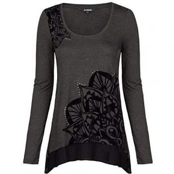 Camiseta Desigual Sullivan, Gris Oscuro, L para Mujer