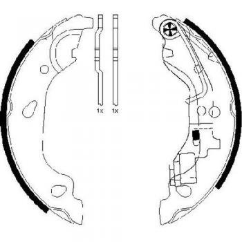 HELLA PAGID 8DB 355 002-581 Rear Brake Shoe Set
