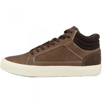 Baskets s.Oliver hautes en cuir marron 15200